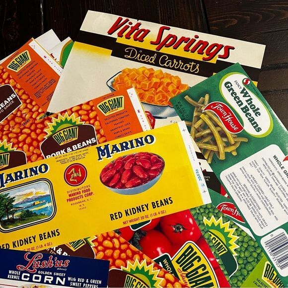 Unused Vegetable Can Labels (Set of 25) - Picture 3 of 4